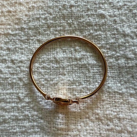 Coach Rose Gold Open Circle Logo Bangle Bracelet - Picture 5 of 7